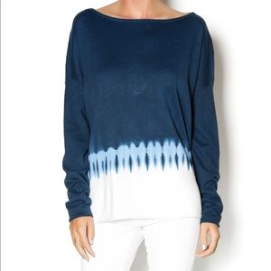Vince tie dye boat neck top size S